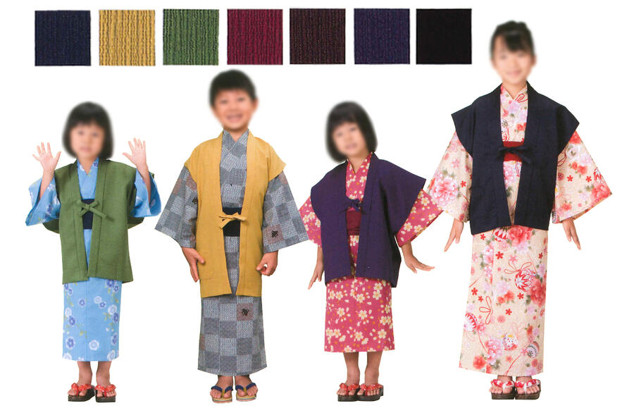 【受注生み出すこと品】ちびっ子用３大きさ ナイアガラ無地陣羽織（総裏遣りくち）１色1大きさ３０枚１書き割り 丸洗い聞き入れる HA-5678 HA-5679 HA-5680 HA-5690 HA-5691 HA-5692 HA-5693