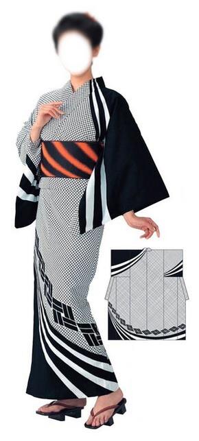 お揃い絵羽ゆかた(女性用)　反物・女フリーサイズ　網・ふたつぎ菱　[町内会　盆踊り　民謡踊り　婦人会　商工会　舞踊　お揃い浴衣]｜【えどわん】店