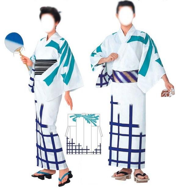 お揃い絵羽ゆかた(男女同柄)　反物・男Ｍ寸・男Ｌ寸・女フリーサイズ　暴れ熨斗・破れ格子　[町内会　盆踊り　民謡踊り　婦人会　商工会　舞踊　お揃い浴衣]｜【えどわん】店