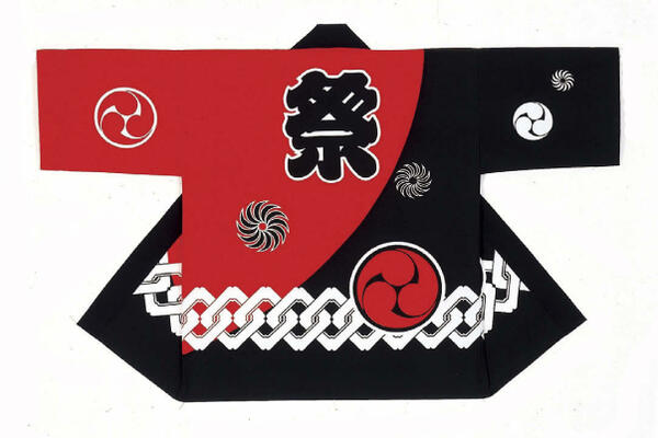 祭り半纏【三ッ巴・獅子毛・吉原つなぎ】