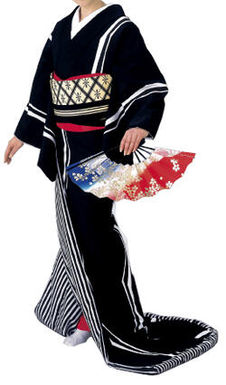 楽天市場】《裾引き》 白地に縞と千鳥 仕立て上がり 踊り衣装 日本舞踊