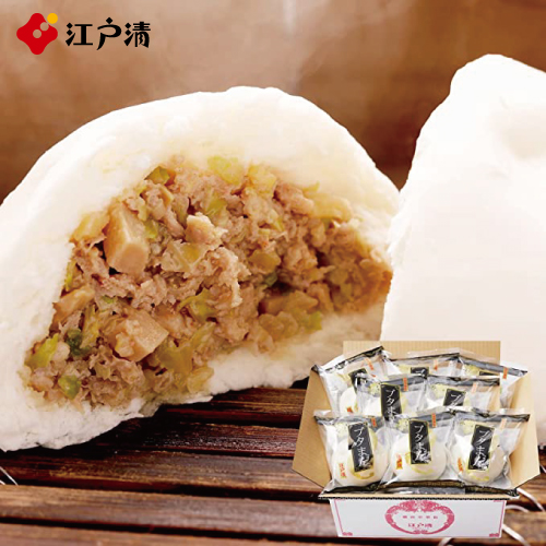 江戸清【 ブタまん８個 ＜化粧箱なし＞】送料込 豚まん ブタまん ぶたまん 肉まん にくまん おやつ 大きい 人気 売れ筋 点心 中華 そうざい 惣菜 取り寄せ 贈り物 横浜 横浜中華街 のし対応 熨斗 江戸清 でかking 父の日