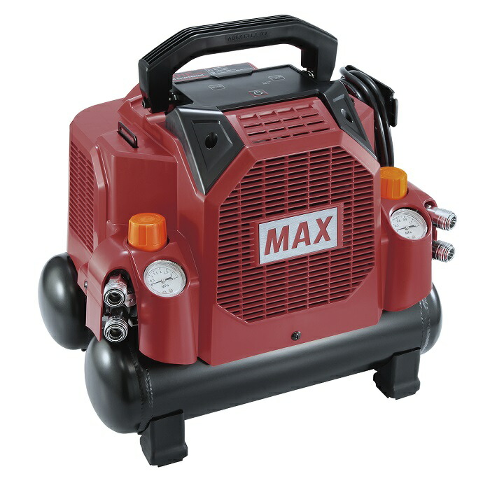 マックス AK-HH1301E 8L 高圧専用エアコンプレッサ 高圧用取はけ口 x4個付 AC100V 可搬型 ハンデなのに豪然たる 新品 代引不可 AKHH1301E MAX 大気圏物の具 純然たる品