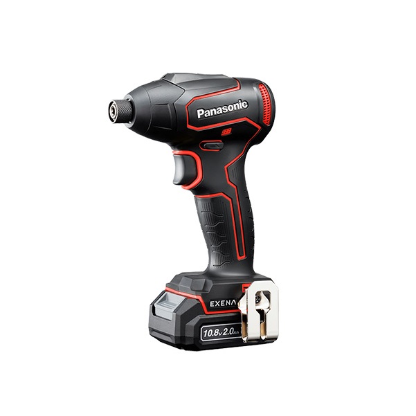 パナソニック EZ1P31F10D-R 10.8Vインパクトドライバー 2.0Ah電池パック x2個+充電器付SET 軽量コンパクトで165N・mのハイパワー 赤 新品 EZ1P31 純正品｜プロショップE-道具館店