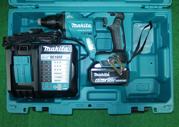 マキタ FS455DRG 18V申し受ける式スクリュードライバ 回転させる数4500時間-1 6.0Ahバッテリ x1個付書き割り 青 新品 マキタ電動手道具 純然たる品