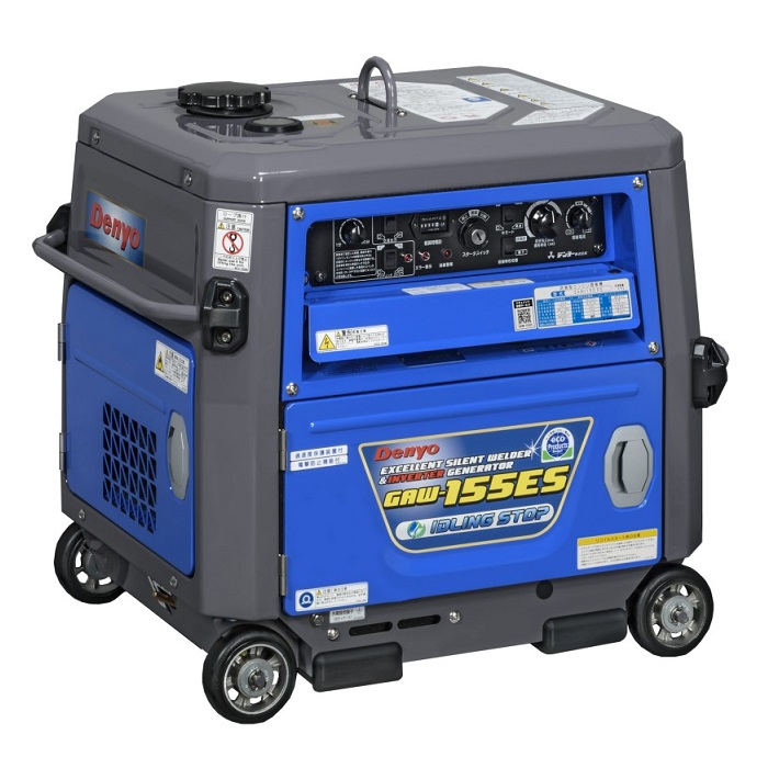 デンヨー GAW-155ES 小型ガソリンエンジン溶接・発生機 当て嵌める溶接棒:φ2.0～3.2粍 高性能インバータ積み上げる 新品 ※代引不可・構成要素一画送りとどける不可 GAW155ES  完全無欠品