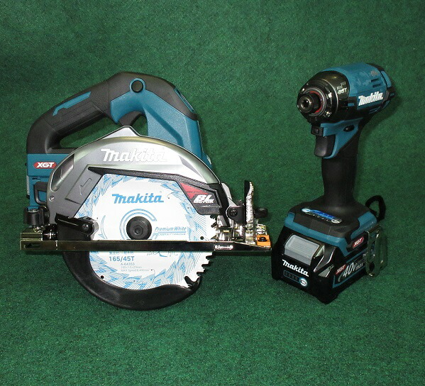 マキタ HS001GZ + TD002GZ 40V max 165mm充電式マルノコ 青 + インパクト 青 + バッテリ:BL4025x2 + 充電器 + ケ-ス セット 新品 HS001 TD002 純正品
