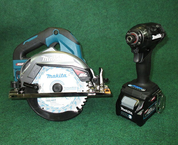 マキタ HS001GZ + TD002GZB 40V max 165mm充電式マルノコ 青 + インパクト 黒 + バッテリ:BL4025x2 + 充電器 + ケ-ス セット 新品 HS001 TD002 純正品