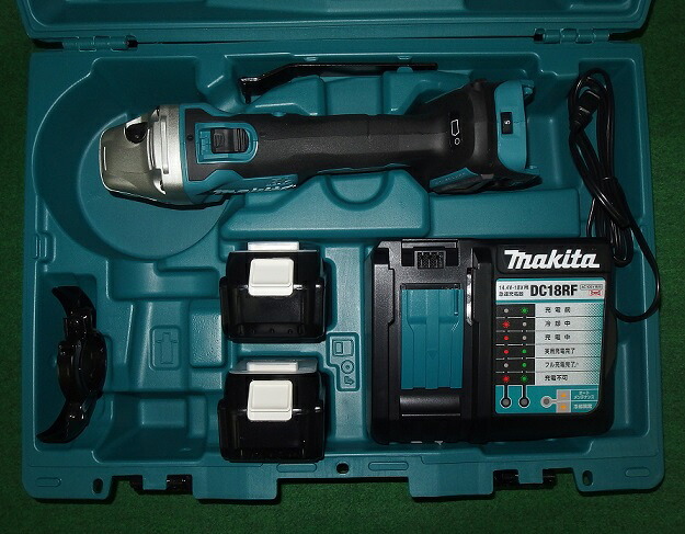 マキタ GA412DRGX 18V-100mm 無線連動対応充電式ディスクグラインダ ダイヤル変速付 6.0Ahバッテリx2個 + 充電器付セット 新品 純正品