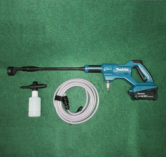 マキタ MHW180DZ + BL1860B + DC18WC 18V充電式洗浄機 常用吐出水量:2.5L/min High 常用吐出圧力:2.4Mpa 水道 High 噴射モ-ド5種類 給水方式3種類 6.0Ahバッテリx1 + 充電器付セット 新品【プロ用からDIY、園芸まで。道具・工具のことならe-道具館におまかせ!】 純正品