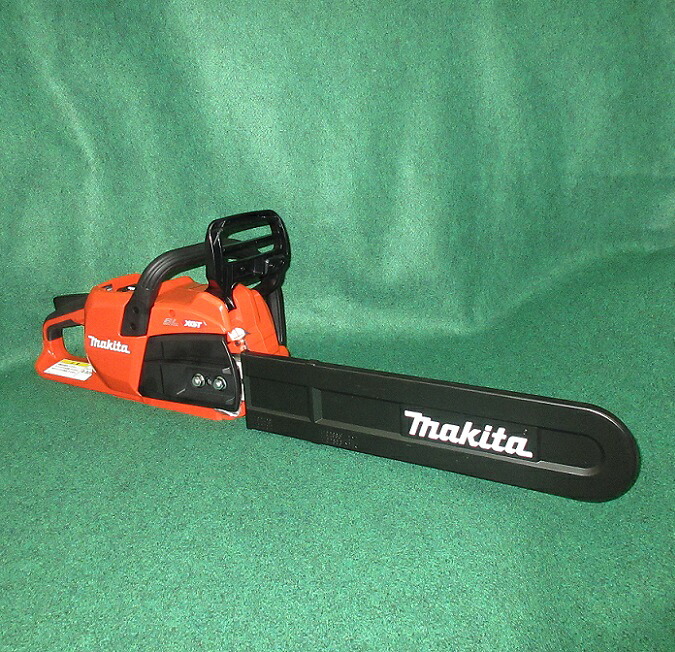 マキタ MUC027GZR3 + BL4040Fx2 + DC40RA 40Vmax 申し受ける式チェーンソー 後ろ側手持ち部分 ガイドバ－長:400粍 赤 4.0Ahバッテリx2個 + 申し受ける器付書き割り 新品 代引不可  完全無欠品