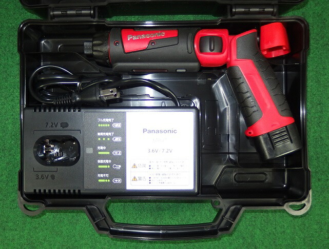 パナソニック EZ7421F07S-R 7.2Vスティックドリルドライバー 1.9Ah蓄電池風呂敷き包み x1個+申し受ける器付仕掛ける 赤 キレイに仕上げ やり方第四次元を切り上げる 新品  完全無欠品