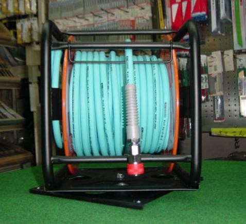 マッハ NDZG-8530T 回転台 + 常圧用太径スム－ジ－ホース付B型エア－ドラム φ8.5X30m 新品 フジマック NDZG  純正品