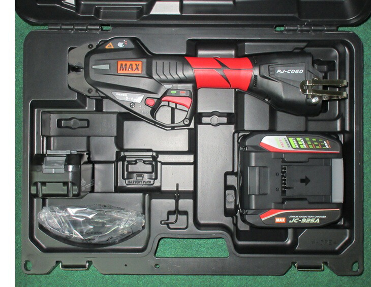 マックス PJ-C060-BC/1850A 充電式メッシュ筋カッタ メッシュ筋最大φ6mmまで対応 2本同時切断可能 18V電池パックx1個+充電器付セット 新品 代引不可 MAX PJC060 純正品