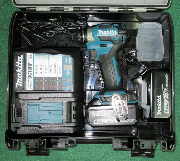 マキタ TD173DRGX 18V ブラシレス インパクトドライバ 最大締付トルク180N・m 6.0Ahバッテリ BL1860B x2個 + 充電器 DF18RF 付セット 青 使いやすさ さらに極まる 新品 純正 正規品 フルセット インパクトドライバ－ 純正品 39,783円