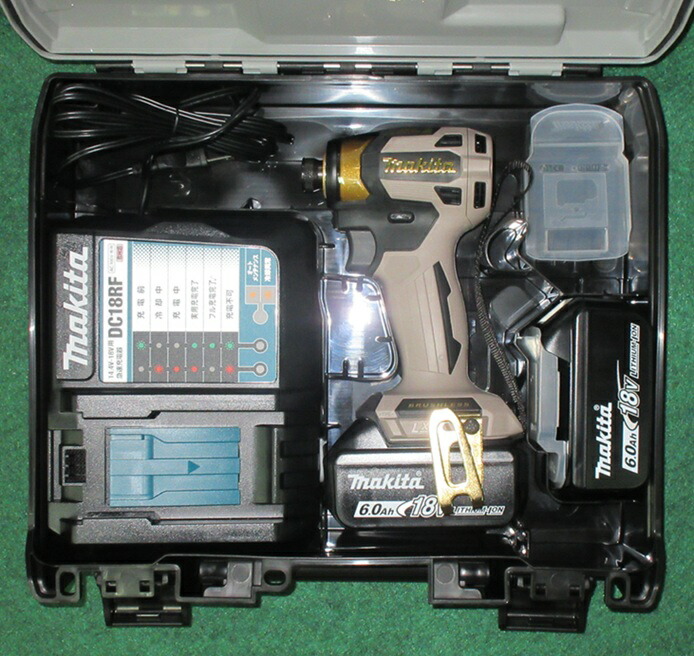 マキタ TD173DRGX PG 18V 毛はらい受け答え インパクトドライバ 最大限度締付トルク180N・m 6.0Ahバッテリ BL1860B x2個 + 申し受ける器 DF18RF 付書き割り リチウムイオン20周年祝するひな形 割り増し金グレ－ジュ 使いやすさ さらに極まる 新品 純然たる 定め事品 フルセット インパクトドライバ－