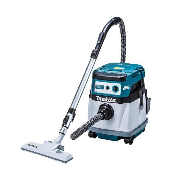 マキタ VC155DZ + BL1860Bx2 + DC18RD 18Vx2\u003d36V 乾湿両用 申し受ける式集じん機 集じん電気容量15L 18V-6.0Ahバッテリx2個 + 2口手っとり早い申し受ける器付書き割り 新品 代引不可  完全無欠品
