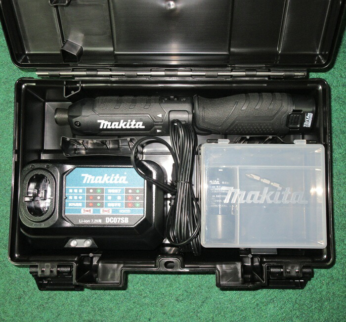マキタ TD023DSHXB 7.2V 充電式 ペン イパクトドライバ 最大締付トルク:25N・ｍ 軽量・コンパクト 黒 1.5Ahバッテリx2個 + 充電器付セット プラスチックケ－ス付 新品 BL1015 DC07SB 純正品