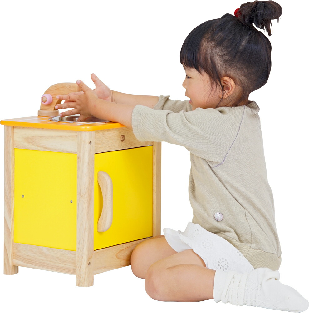 Edute My Play Kitchen Sink Child Baby Playing House Set 1 Year My Play Kitchen Sink Child Baby Playing House Set 1 Year Old Woodenness Toy Cognitive Education Infant Of The
