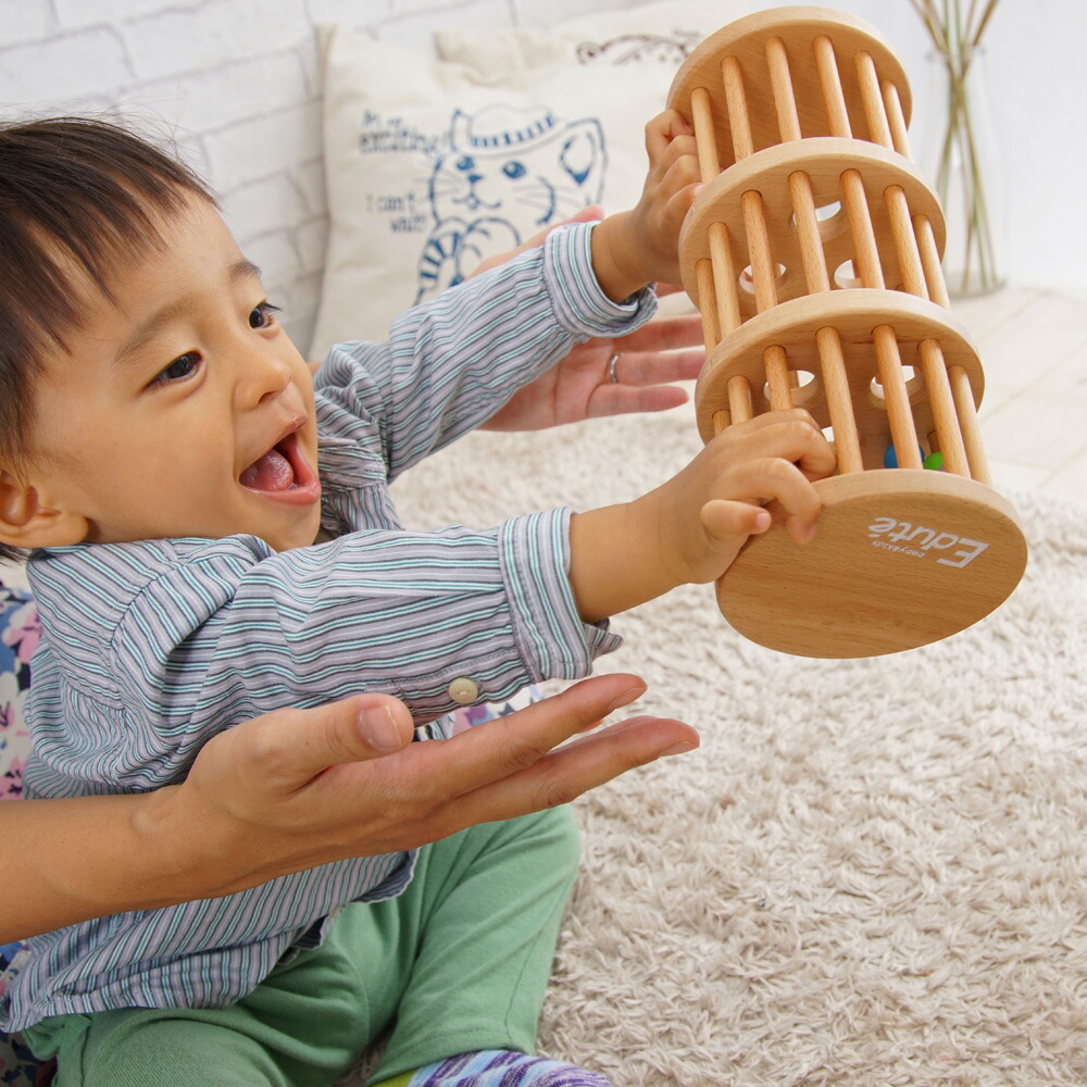 知育玩具 木のおもちゃ ラトルタワー エデュテ 誕生日 1歳 男 子供 室内 遊び おもちゃ 誕生日プレゼント 男の子 女 2歳 女の子 プレゼント 赤ちゃん 1歳半 一歳 出産祝い 知育 幼児 木製 ベビー 0歳 室内遊び 玩具 木 木製玩具 おうち 出産祝