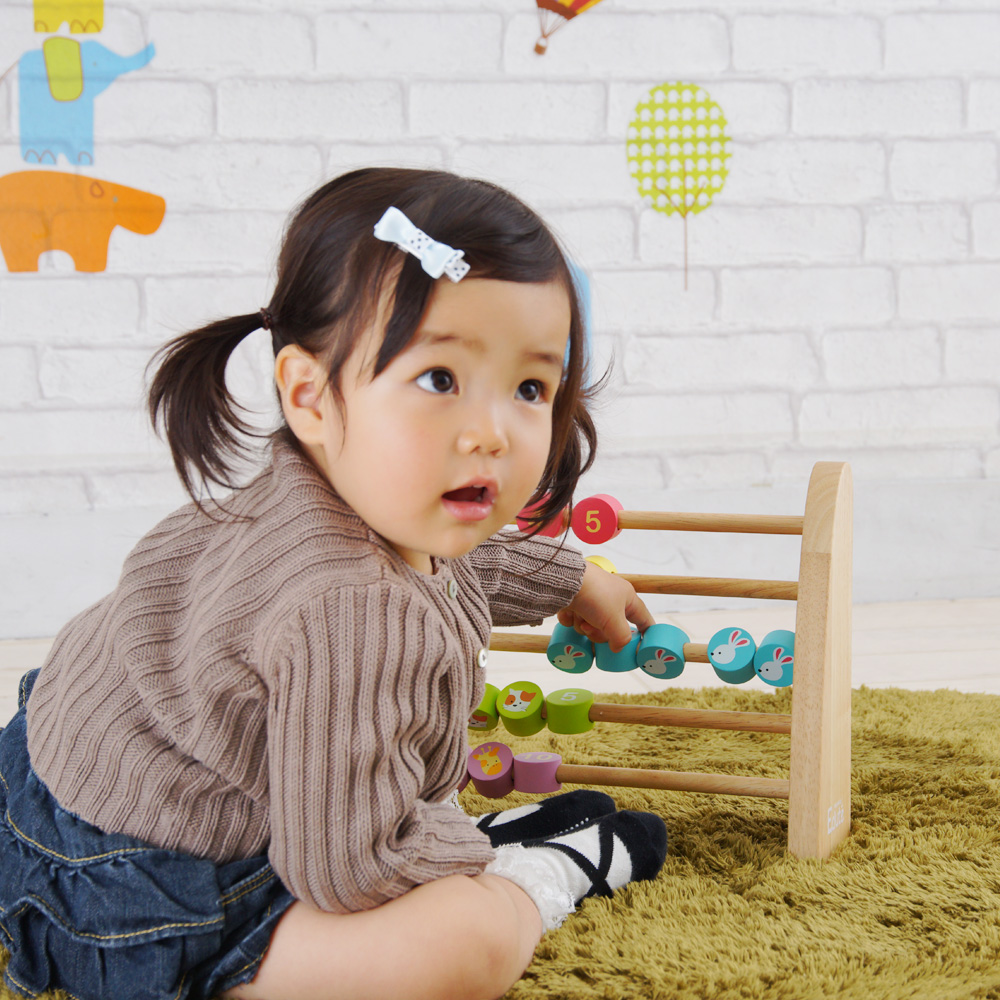 【楽天市場】【エデュテの木のおもちゃ】ベビーABACUS ベビーアバカス誕生日 1歳 男 おもちゃ 女 2歳 木のおもちゃ 知育玩具 1歳半