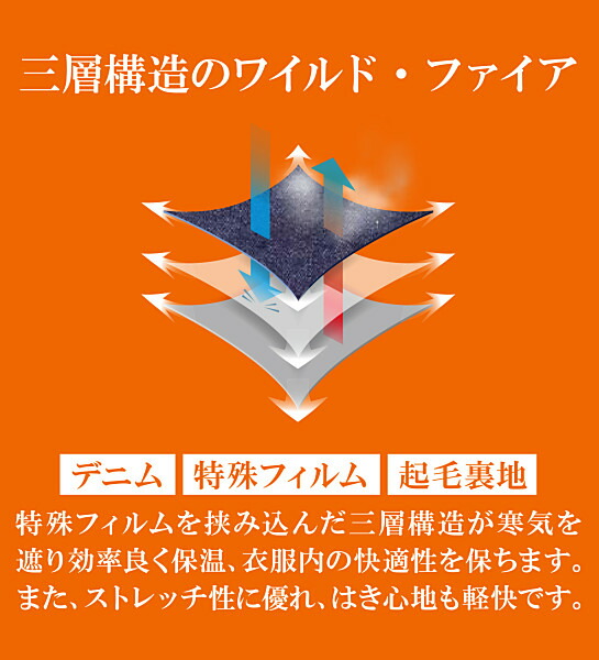 楽天市場 Edwin 503 Wild Fire レギュラーストレート 三層 暖 濃色ブルー エドウインショップ Edwin