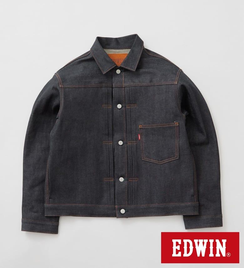 【エドウイン公式】505Z リジッド デニムジャケット EDWIN エドウィン Gジャン ジージャン セルビッジ 生デニム リジッドデニム ノンウォッシュデニム 未洗いデニム 日本製 国産 MADE IN JAPAN メンズアウター 軽アウター｜エドウインショップ（EDWIN）