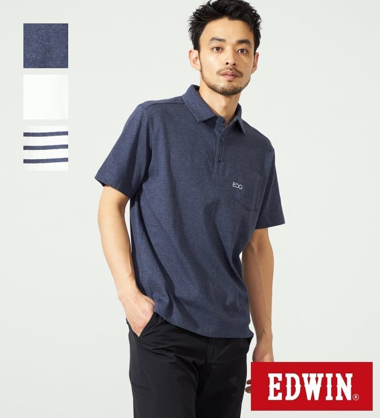 【エドウイン公式】【SALE★30％OFF】EDWIN GOLF ポロシャツ 半袖 接触冷感 EDWIN エドウィン メンズトップス GOLF