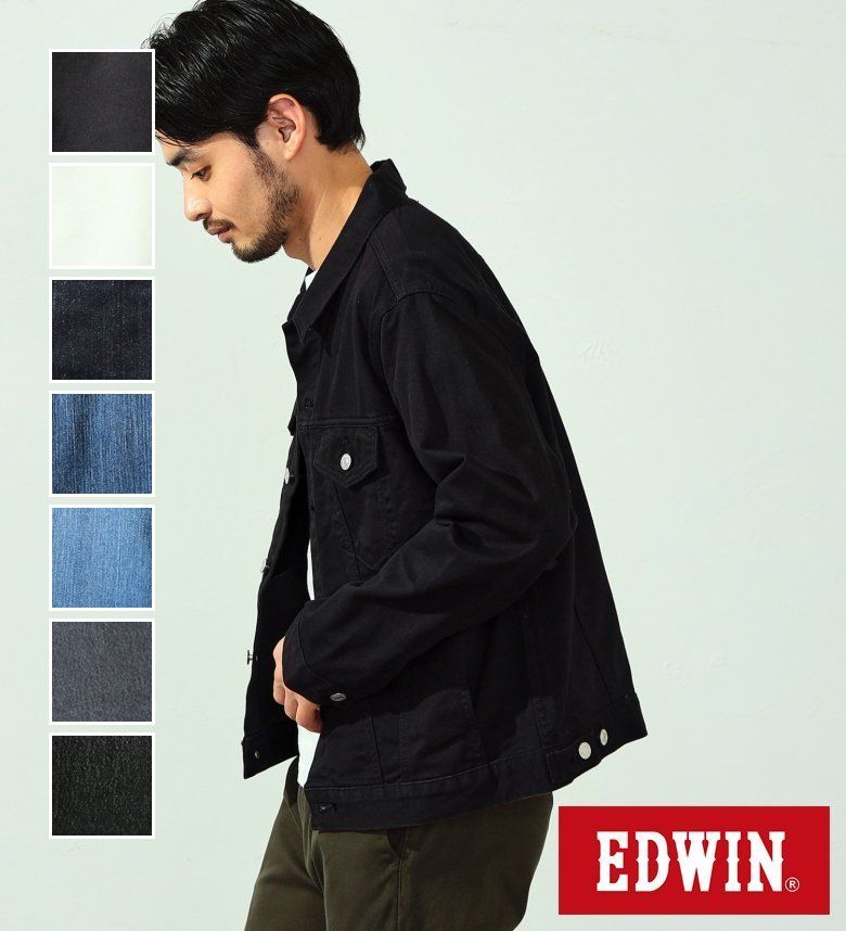 EDWIN エドウィン☆503☆Gジャン デニムジャケット☆ネイビー 濃紺☆L