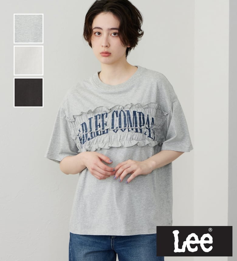 【Lee公式】シャーリングTシャツ リー