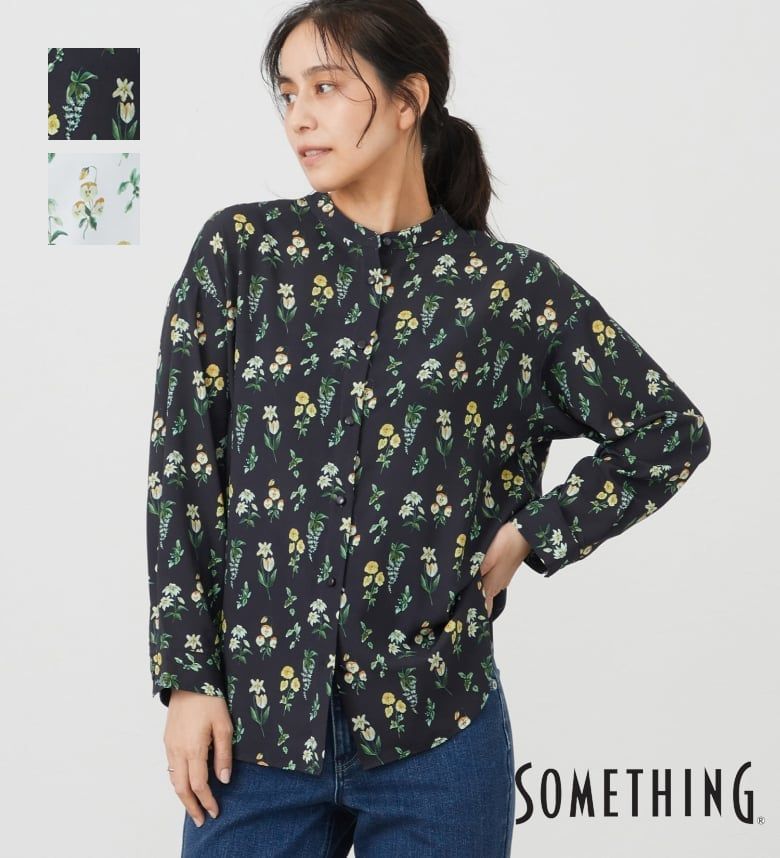 【サムシング公式】SOMETHING×TOLIGHT ラウンドテールシャツ レディース トップス 七分袖 長袖|エドウインショップ(EDWIN)
