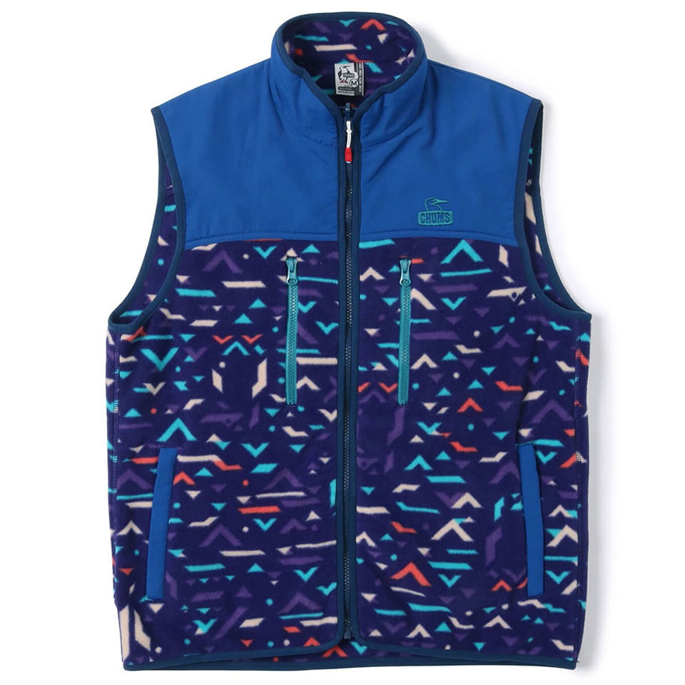 安い チャムス フリース ベスト レディース チャムリーフリースベスト Ch04 1236 Geometric Chums Chumley Fleece Vest イイパワーズ 店 Solomontravel Sb