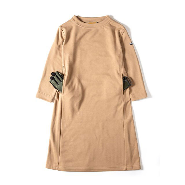 グリップスワニー スカート ワンピース レディース ウィメンズガーンジーネックワンピース GSK-03 BEIGE GRIP SWANY W'S GANDHI NECK ONE PIECE|イイパワーズ 店