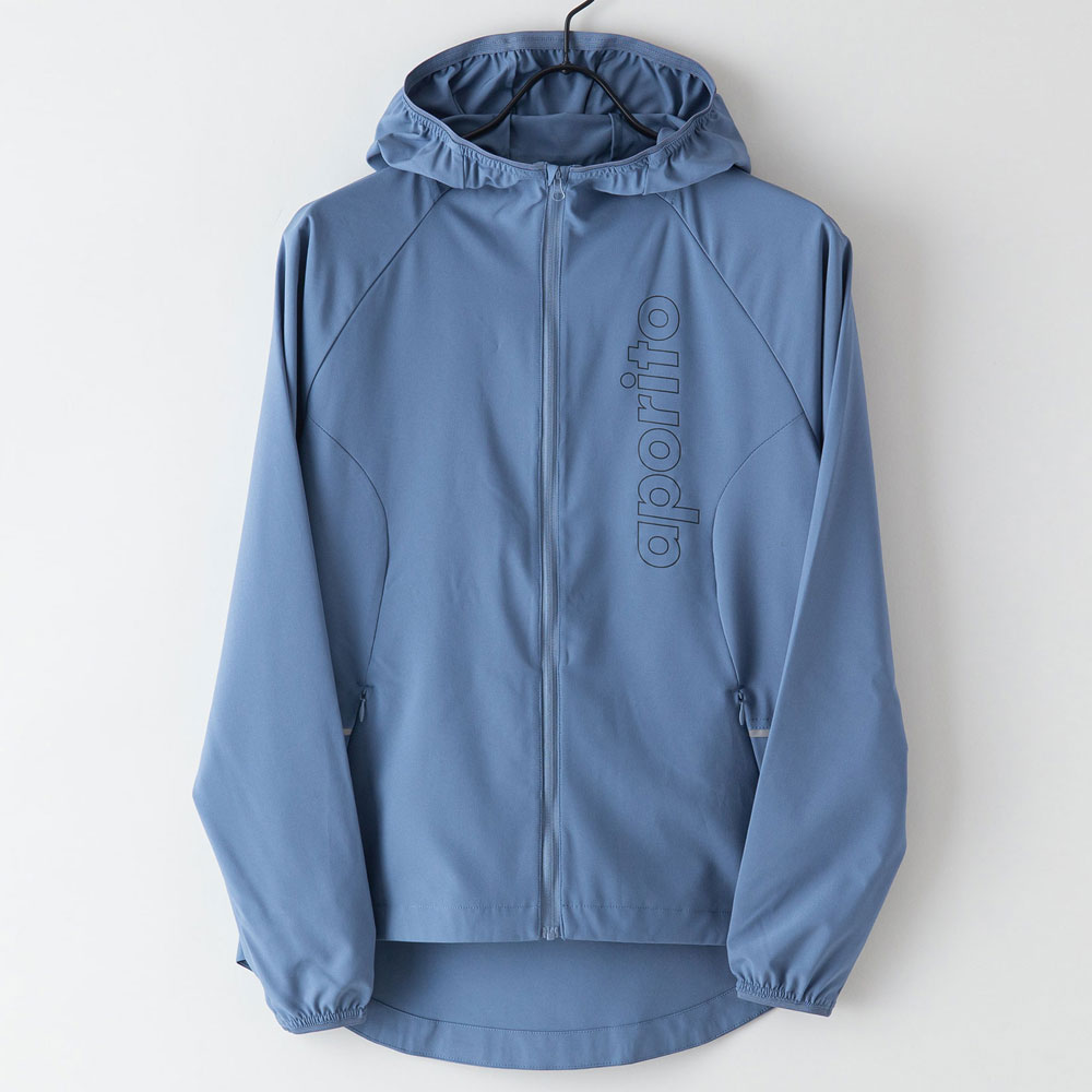 アポリト ジャケット ジャージ レディース 速乾ストレッチパーカー 203227008 ブルーグレー APORITO SPORTS WEAR