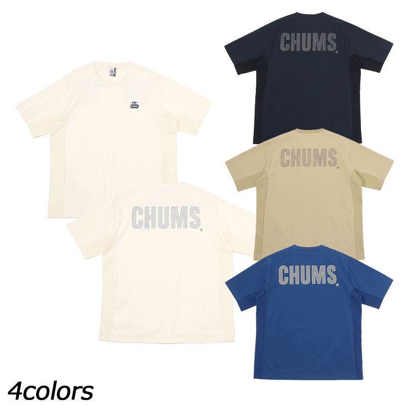チャムス CHUMS エアトレイルストレッチチャムスTシャツ CH01-2344 Tシャツ 半袖 ストレッチ 通気性 撥水 ユニセックス