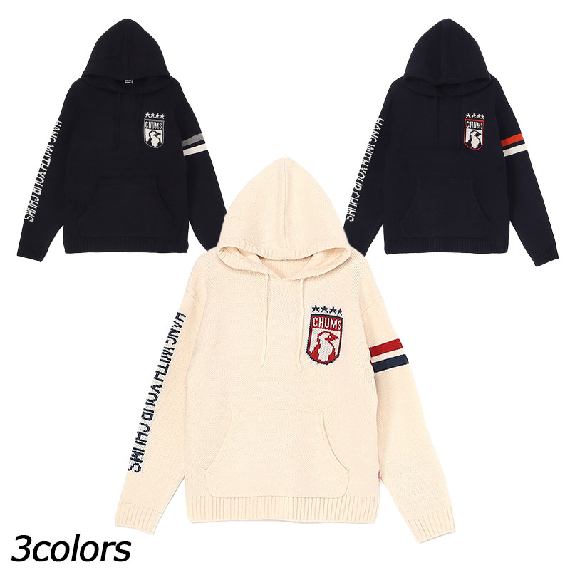 チャムス CHUMS チャムスカレッジニットフーディ— CH02-1220 ニット セーター パーカー ユニセックス|イイパワーズ 店