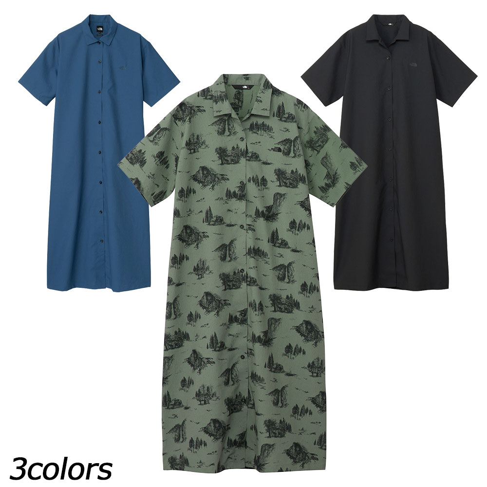 ザ・ノースフェイス シャツ ショートスリーブアロハベントシャツワンピース SS ALH VNT ST ONPC NRW22530 レディース THE NORTH FACE 25SS THE NORTH FACE ザ・ノース・フェイス シャツワンピ 半袖