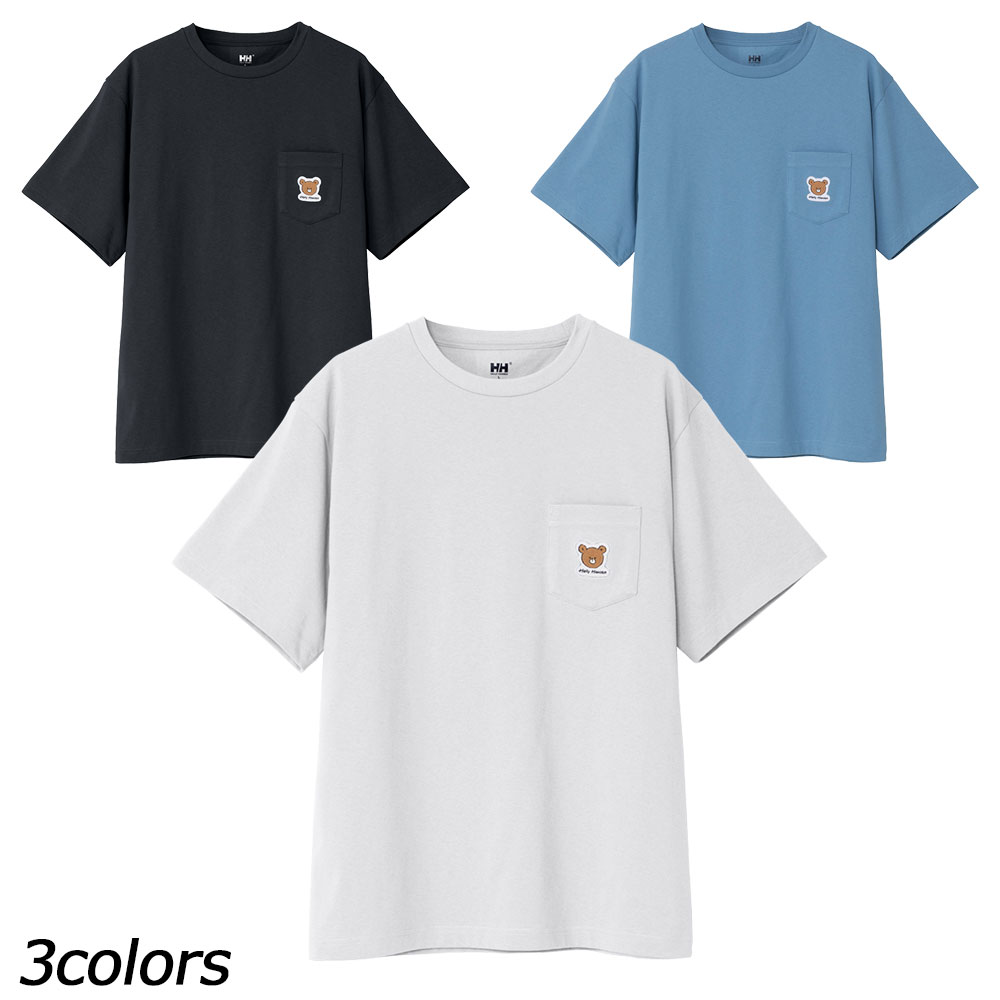 ヘリーハンセン HELLY HANSEN ショートスリーブヘリーベアポケットティー HM62588 Tシャツ 半袖 吸汗 速乾 UVケア ポケット付 ユニセックス