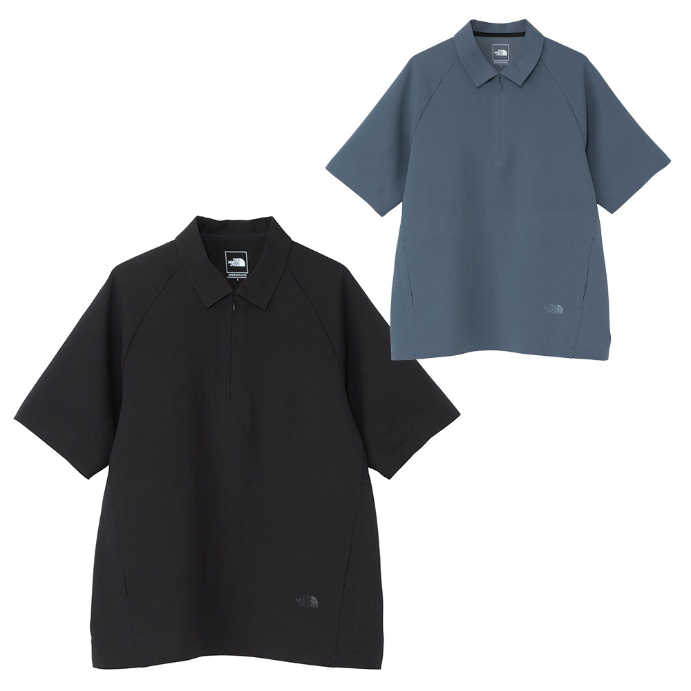 ノースフェイス THE NORTH FACE トランクルショートスリーブジップポロシャツ NT22660 ポロシャツ 半袖 抗菌 防臭 UVプロテクト ユニセックス|イイパワーズ 店