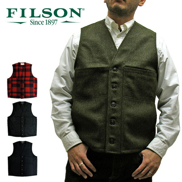 楽天市場 Filson フィルソン マッキーノ ウールベスト ベスト Mackinaw Wool Vest Base ベース