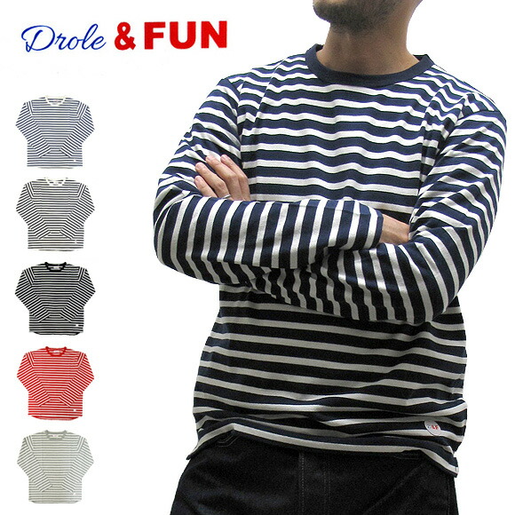 残りわずか 楽天市場 Drole Fun ドロールアンドファン Df C 001 ナローボーダー 長袖tシャツ Narrow Border L S Tee メンズ レディース Base ベース 100 本物保証 Advance Com Ec