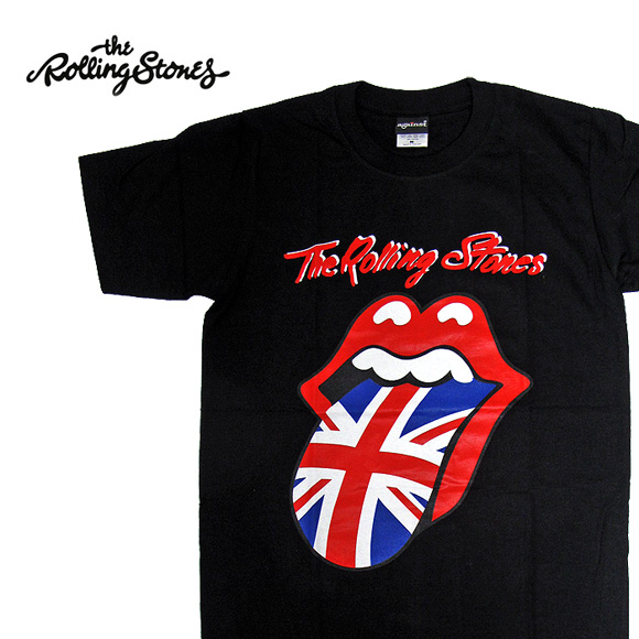 楽天市場 メール便配送 The Rolling Stones ザ ローリング ストーンズ バンドtシャツ 半袖 Ba 0009 Bk Union Jack Tongue Tee ユニオンジャックタン Tee Base ベース