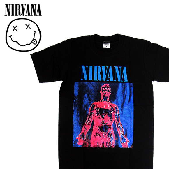 楽天市場 メール便配送 Nirvana ニルヴァーナ ニルバーナ バンドtシャツ 半袖 Ba 0014 Bk Sliver Tee バンドロゴtシャツ Base ベース