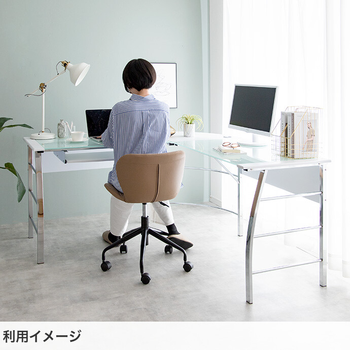 ホワイト L字型パソコンデスク 128cm×128cm Amazon | AODK l字デスク パソコンデスク L字型 ゲーミング