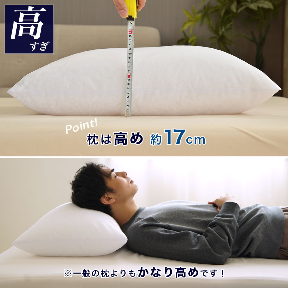 父の日限定セット ラッピング無料枕カバー2枚 パイプ枕 硬くて 高い 男前 専用枕 ビッグサイズ 日本製 大粒 43x63cm 高さ約17cm 男性 プレゼント ギフト 日本製 Spcwoensel Nl