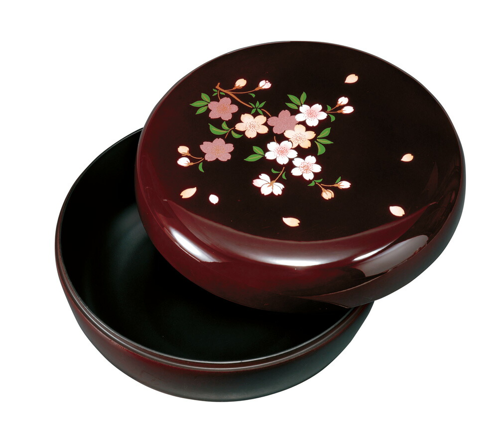漆塗り 覆輪 蓋付き菓子器 【公式通販】