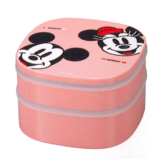 重箱 ディズニー ミッキーSL 2段オードブル重箱 ピンク シール中蓋付き（Disney ミッキーマウス）（日本製 国産 運動会 迎春（お正月） お花見 行楽 弁当箱） 