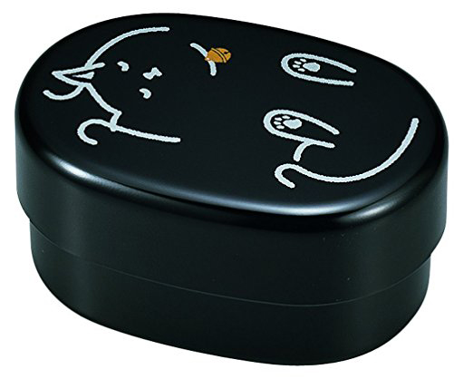 お弁当箱 コンパクト弁当 （入子型弁当）豆ねこ黒 （電子レンジ対応 食洗機対応 弁当箱 ） 001-3841画像