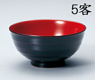 越前漆器 鉋目椀 溜内朱 5客 日本製 国産 お椀 しるわん 高級 御祝 ギフト プレゼント 漆塗 松屋漆器 11-02607｜漆器とキッチン　祭りのええもん