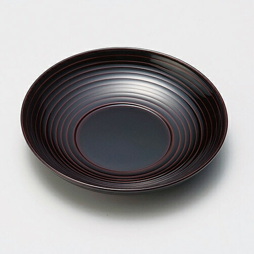 越前漆器 茶托 波紋 溜 5枚 セット 日本製 国産 高級 御祝 ギフト プレゼント 漆塗 松屋漆器 12-05802